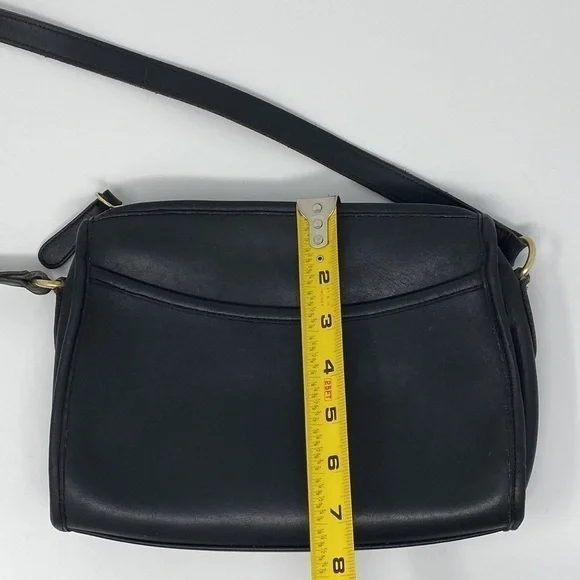 Coach Vintage Black Leather Austin Crossbody Adjustable Strap Purse - Picture 12 of 14